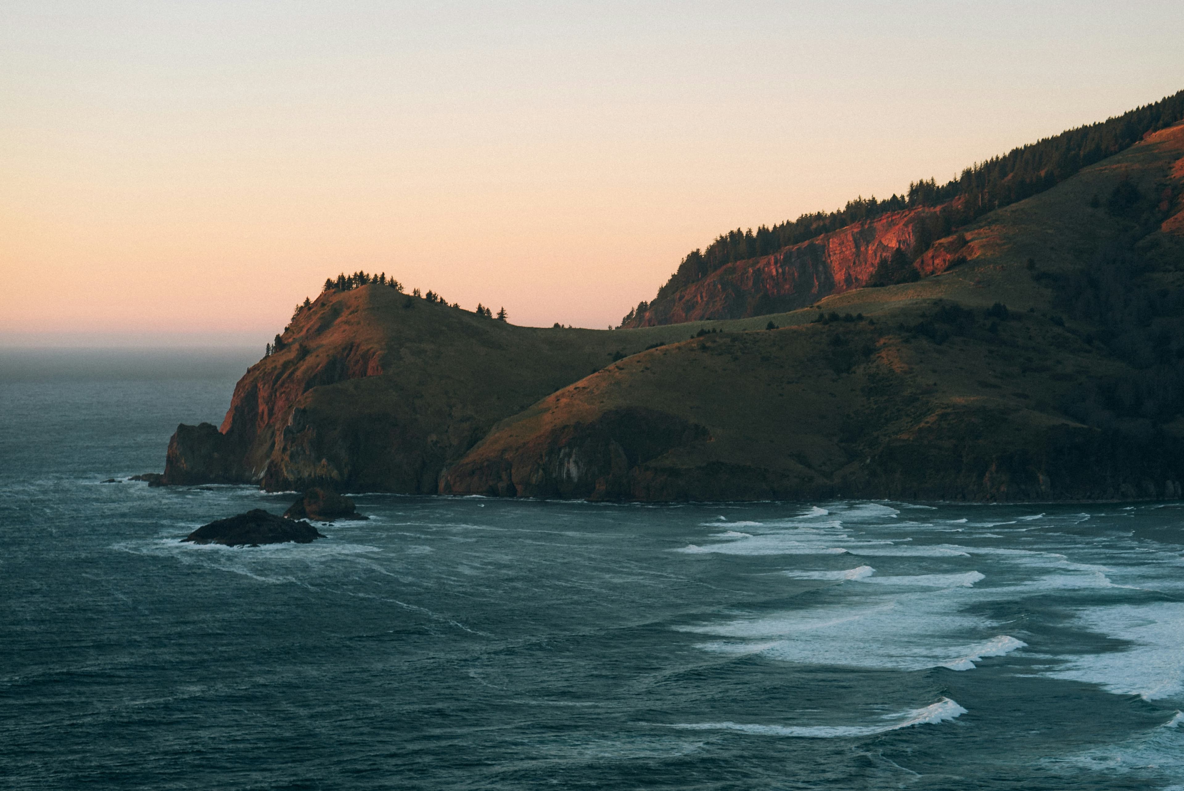 A quiet path descending toward the Oregon coast, reflecting the long immigration journey